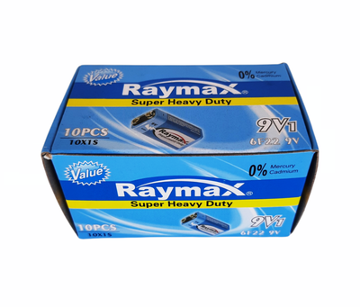 Батарейка Raymax 6F22 9v крона сольова 10/500