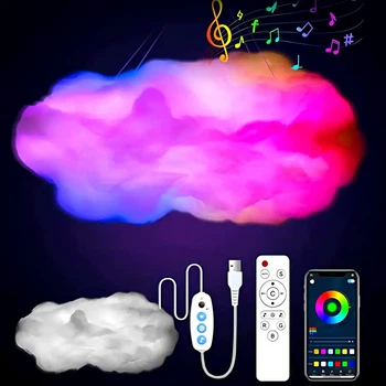 Подвесная LED лампа облако 5 Вт RGB USB Bluetooth пульт дистанционного управления OBL-211 для декорирования интерьера