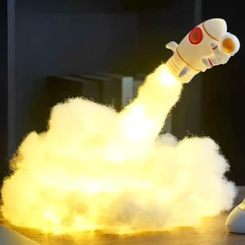 Светодиодный ночник Астронавт на ракете 21см, от USB, Flying Astronaut