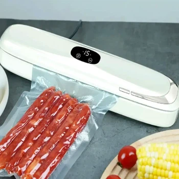 Вакуумный упаковщик 90 Вт максимальная ширина пакета 30 см для хранения продуктов белый