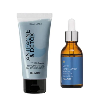 Набор Hillary Anti-Acne & Detox Skin Set для очищения кожи и борьбы с акне