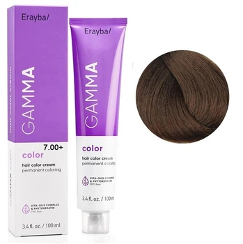 Перманентна фарба для волосся Erayba Gamma Color Cream 7/00+ Інтенсивний натуральний блонд 100 мл