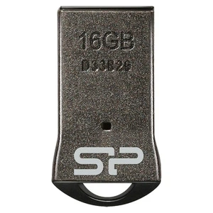 Флешка USB 2.0 16Gb Silicon Power Touch T01 + chain Black (SP016GBUF2T01V1K)