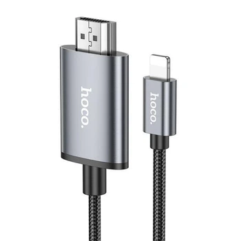Кабель Hoco UA27 Lightning to HD TV 2m металл серый (UA27)