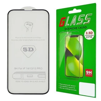 Защитное стекло Apple iPhone 13/13 Pro/14 черное 0.3 мм 5D/10D