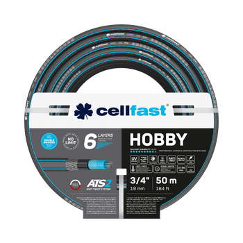 Шланг для полива Cellfast HOBBY1''50м TSV – прочный, износостойкий, легкий и гибкий для ежедневного полива.