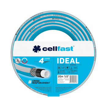 Поливальний шланг Cellfast CELLPRO TSV 1/2" 20м – міцний, зносостійкий, легкий та гнучкий для щоденного поливу