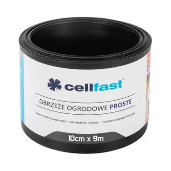 Бордюр газонный прямой Cellfast TSV чёрный 10 см x 9 м, для газона сада