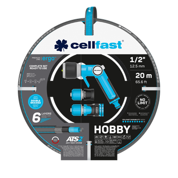 Поливочный набор Cellfast HOBBY TSV 1/2” 20 м + набор фитингов ENERGO – надежный и удобный товар для дома и сада