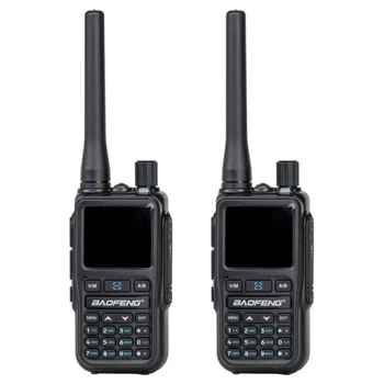 Рація Baofeng UV-5R Mini (5W, VHF/UHF, 136-174 MHz/400-470 MHz, до 5 км, 999 каналів, АКБ, USB-C), 2шт, чорна