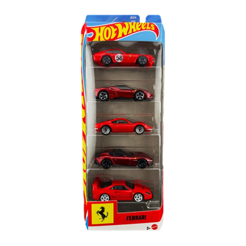 Машинка Базовая 5шт Hot Wheels Ferrari 5-Pack 1:64 JKG16 JLN12 Red