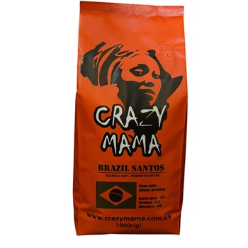 Кава мелена Crazy Mama Brazil Santos 100% арабіка 1 кг (65154799)