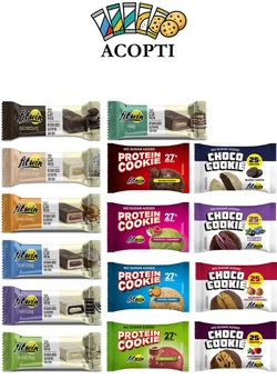 Протеїнові батончики FitWin та Protein Cookie АСОРТІ 15 шт