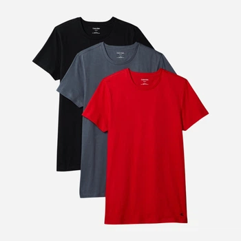 Набор футболок хлопковых длинных мужских Calvin Klein 121564104 M 3 шт Разные цвета (1159864064)