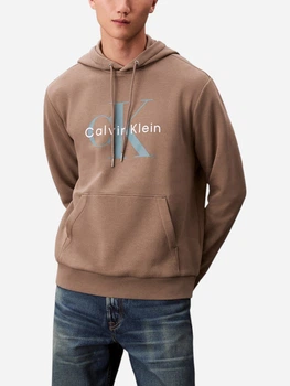Худі утеплене чоловіче Calvin Klein 282110861 2XL Коричневе (1159862124)