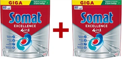Упаковка капсул для посудомийної машини Somat Exellence 5-в-1 54 шт x 2 шт (9000101807936)