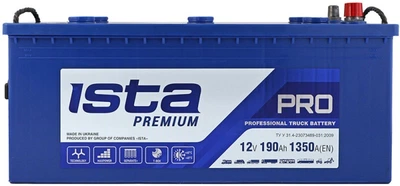 Автомобильный аккумулятор Ista Premium 190 Ah 1350 А L+ D5 (6904602820)