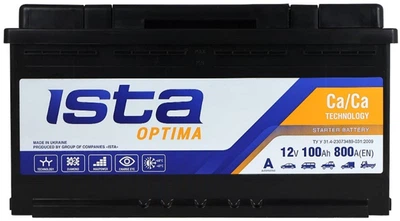 Автомобільний акумулятор Ista Optima 100 Ah 800 А R+ L5 (6001102221)