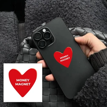 Объёмная 3D наклейка "Cash magnet" стикер для декора телефона, ноутбука, блокнота SX-298