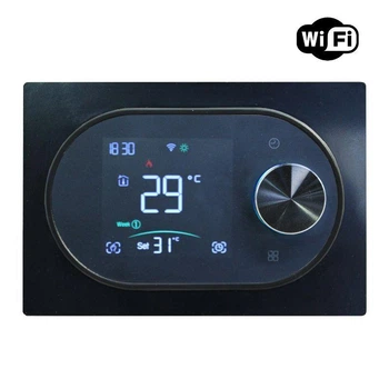 Терморегулятор Wi-Fi для теплої підлоги IN-THERM PWT 900 чорний, сенсорний з колесом керування