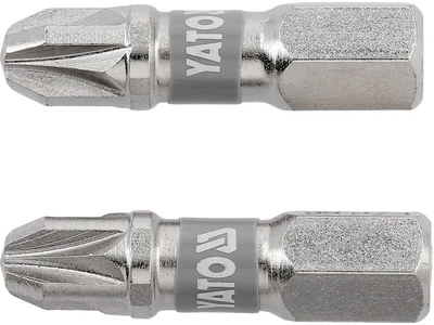 Біти YATO PZ3 x 25 мм HEX 1/4" нікельовані 2 шт YT-78005