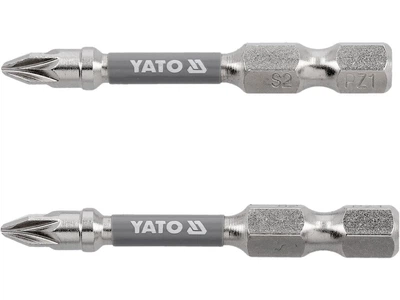 Биты YATO PZ1 x 50 мм HEX 1/4" никелированные 2 шт YT-78023