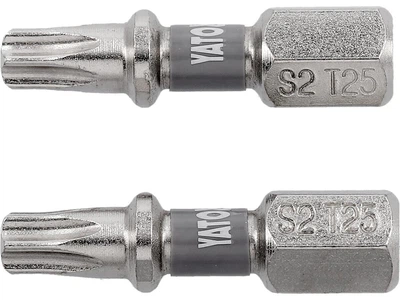 Біти YATO TORX T25 x 25 мм HEX 1/4" нікельовані 2 шт YT-78014