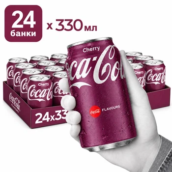 Напій Кока-Кола Черрі (Вишня) Coca-Cola Cherry 24 х 330 мл