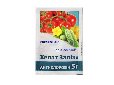 Сухе добриво "Хелат ЖЕЛЕЗА" 5г ТМ"ПРОВЕНТУС"