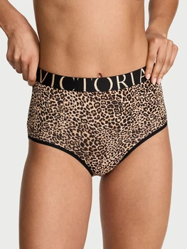 Трусики брифы Victoria's Secret с высокой посадкой 1159865031 (Леопардовый S)