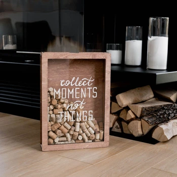 Коробка для винных пробок рaзмeр M (28x41) см цвет пекан подарок для дома Collect Moments Not Things