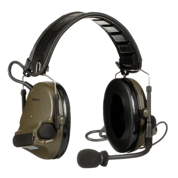 Активні навушники 3M PELTOR COMTAC V Single Kit + кнопка PTT | Foliage Green -
