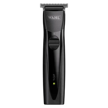 Професійний тример для окантовки волосся та бороди Wahl T-Cut 1591-0465 з Т-подібним ножем 40 мм, роторним мотором 7000 об/хв, висотою зрізу 0,3 мм, комбінованим живленням та автономністю 75 хв чорний
