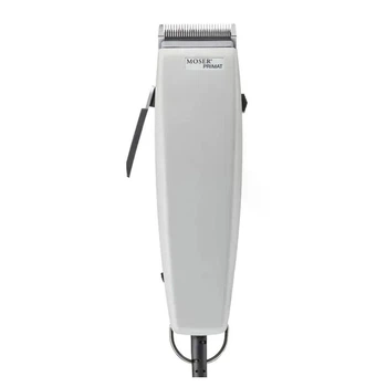 Професійна машинка для стрижки волосся Moser Primat 1230-0051 White з лезом із легованої сталі, маятниковим мотором 3000 об/хв, 2 насадками та регулюванням зрізу 0.7–3 мм біла