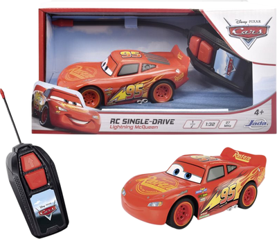 Samochód zdalnie sterowany Dickie Toys Cars RC Single-Drive Lightning McQueen 1:32 203081008 (4006333094408)