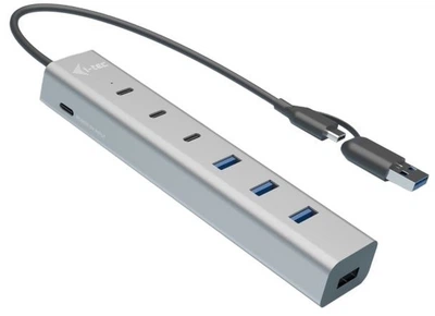 USB-хаб i-Tec USB-C/USB-A Charging Metal 7 port (8595611707193)