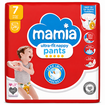 Подгузники-трусики Mamia 7 (17+ кг) 28 шт