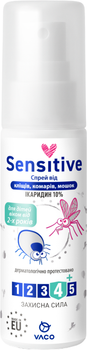 Cпрей Vaco Sensitive від комарів, кліщів і мошок з Icaridin 10% для дітей від 2 років 80 мл (DV00203UKR)