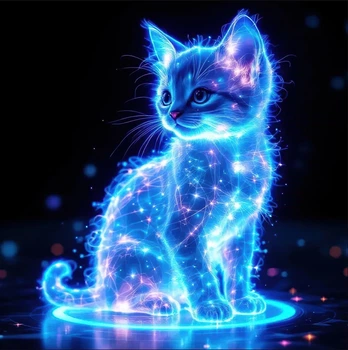 Алмазна мозаїка Сяюче кошеня 20*20см Dreamtoys (S10254)