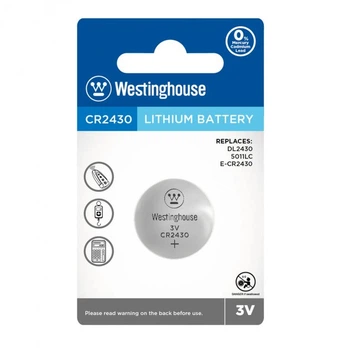 Літієва батарейка Westinghouse Lithium таблетка CR2430