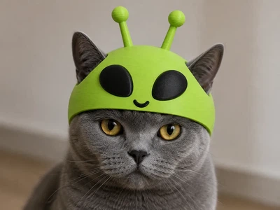 Шолом для кота у вигляді інопланетянина. Aivory
