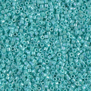 DB-1576 Бісер Miyuki Delica Beads 11/0 (перлиновий райдужний, бірюзовий), 50 г
