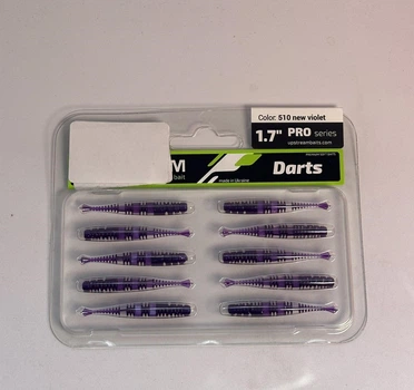 Силикон UPSTREAM Darts 1.7" (10шт) #510 new violet ,DAR1.7_510