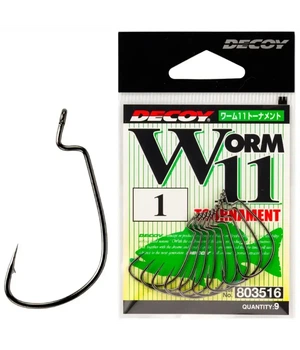 Крючок Decoy Worm11 Tournament 01, 9 шт/уп