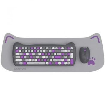 Комплект Canyon HSET-W6 Kitty Edition Wireless UA Violet (CNS-HSETW6VT) (22530)