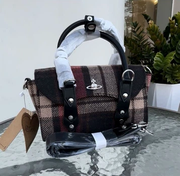 Жіноча сумка Vivienne Westwood Mini Bettina Tote Bag карго в клітинку Y2K