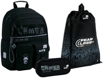 Набор Kite Gamer рюкзак + пенал + сумка для обуви Черный (SET _ K26-584M-5)