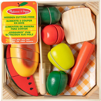 Zestaw do zabawy Melissa & Doug Drewniane jedzenie do krojenia 806106 (0681147005327)
