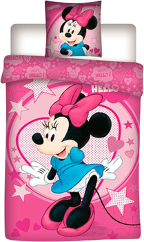 Pościel dla dzieci Jerry Fabrics Disney Minnie Mouse Poszewka na poduszkę 63 x 63 cm + Poszwa na kołdrę 140 x 200 cm (5425039186276)