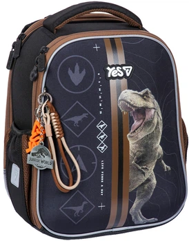 Рюкзак каркасный YES H-100S Jurassic World. Danger 35х28х15 см Black (5056574459985)